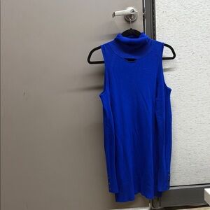 Elegant Blue Long Sleeve Dress